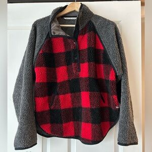 Woolrich Buffalo Plaid Half Button Fleece